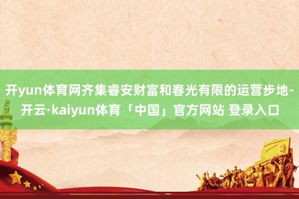 开yun体育网齐集睿安财富和春光有限的运营步地-开云·kaiyun体育「中国」官方网站 登录入口