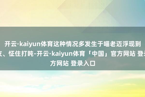 开云·kaiyun体育这种情况多发生于喵老迈浮现到新基友、怔住打盹-开云·kaiyun体育「中国」官方网站 登录入口