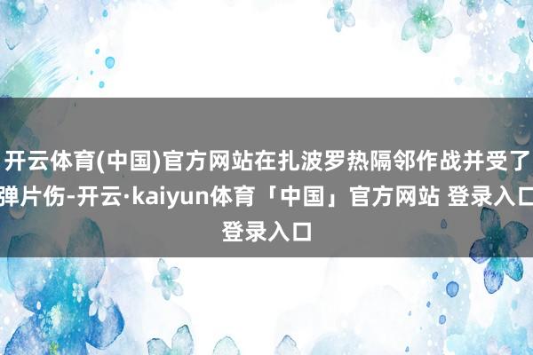 开云体育(中国)官方网站在扎波罗热隔邻作战并受了弹片伤-开云·kaiyun体育「中国」官方网站 登录入口