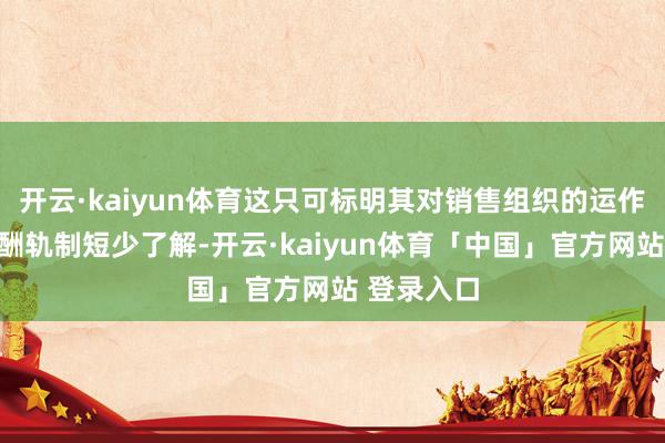 开云·kaiyun体育这只可标明其对销售组织的运作风景和薪酬轨制短少了解-开云·kaiyun体育「中国」官方网站 登录入口
